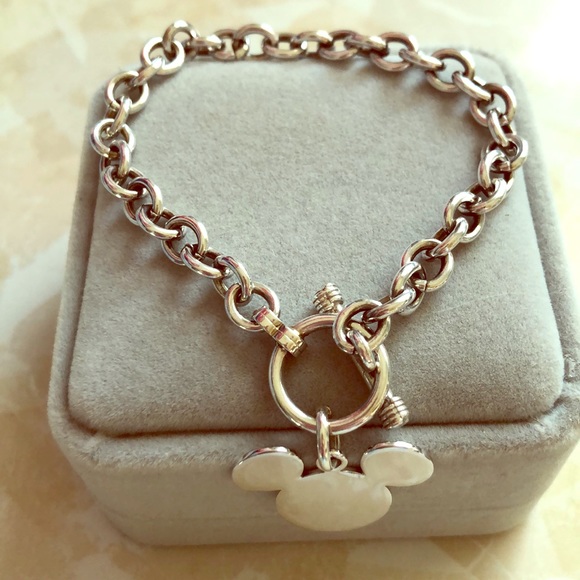 Disney Jewelry - NIB 925 Bracelet Mickey Mouse Toggle Charm